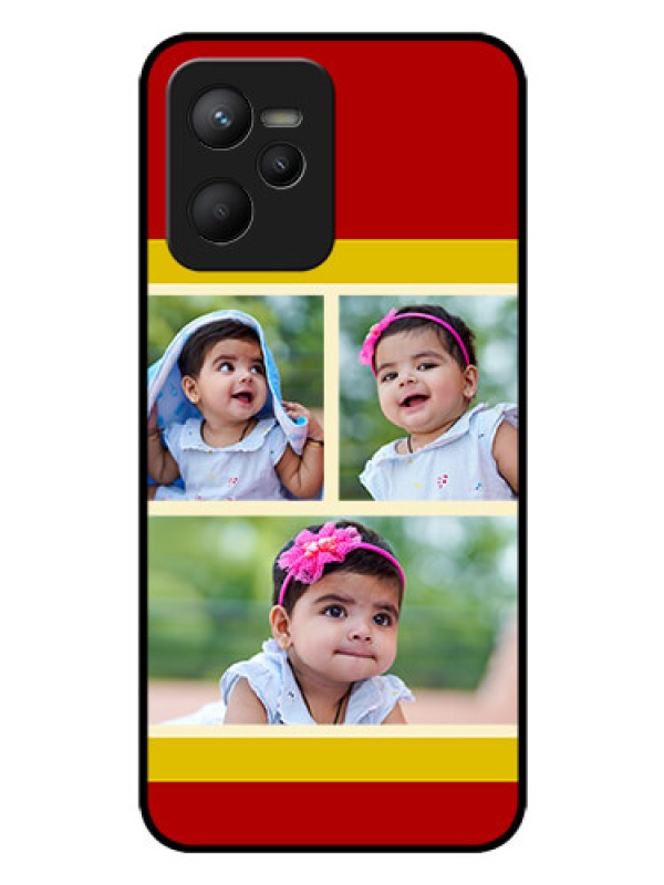 Custom Narzo 50A Prime Custom Glass Mobile Case - Multiple Pic Upload Design