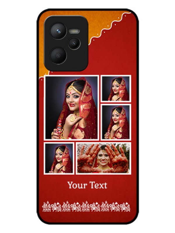 Custom Narzo 50A Prime Personalized Glass Phone Case - Wedding Pic Upload Design