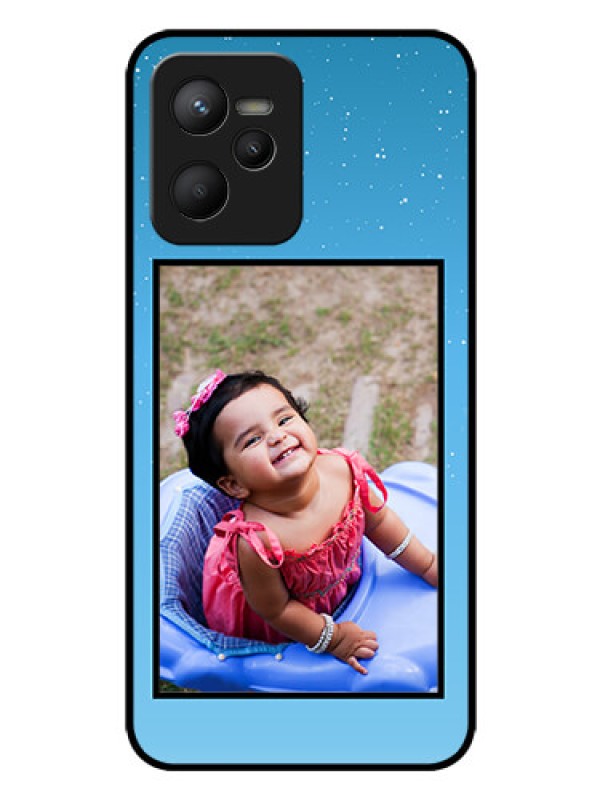 Custom Narzo 50A Prime Custom Glass Mobile Case - Wave Pattern Colorful Design