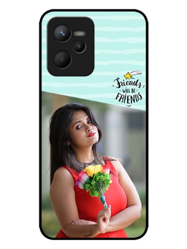 Custom Narzo 50A Prime Custom Glass Phone Case - Friends Picture Icon Design
