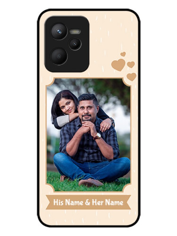 Custom Narzo 50A Prime Custom Glass Phone Case - with confetti love design