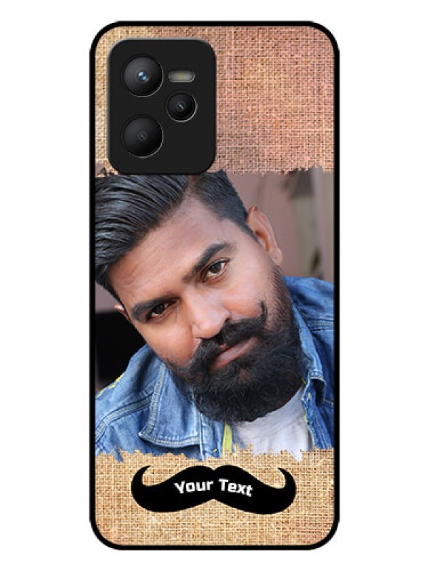 Custom Narzo 50A Prime Personalized Glass Phone Case - with Texture Design