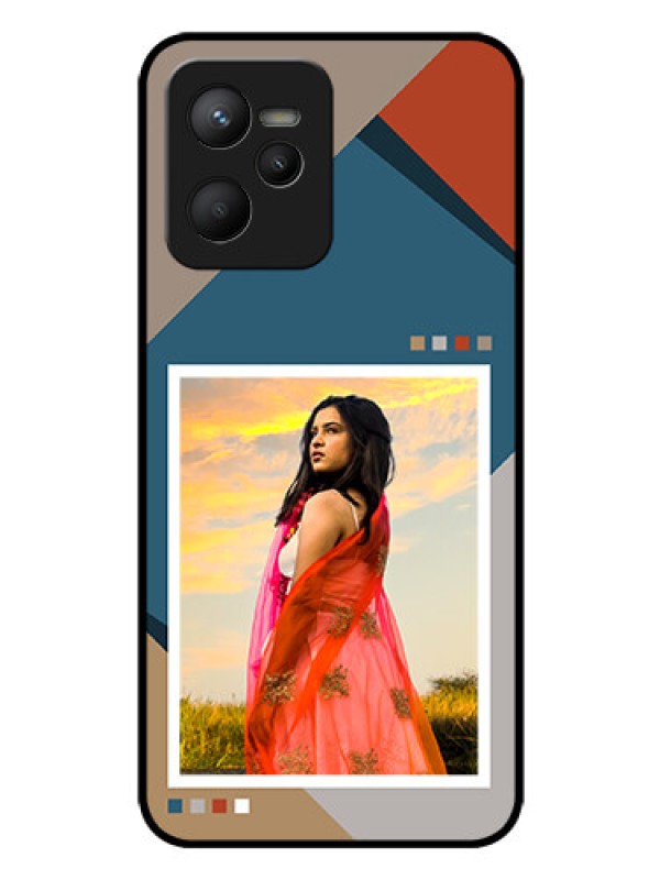 Custom Narzo 50A Prime Personalized Glass Phone Case - Retro color pallet Design