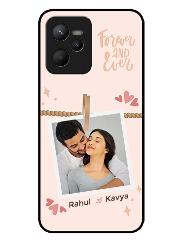 Custom Narzo 50A Prime Custom Glass Phone Case - Forever and ever love Design