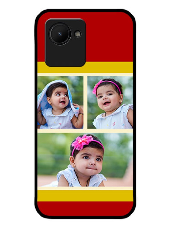 Custom Narzo 50i Prime Custom Glass Mobile Case - Multiple Pic Upload Design