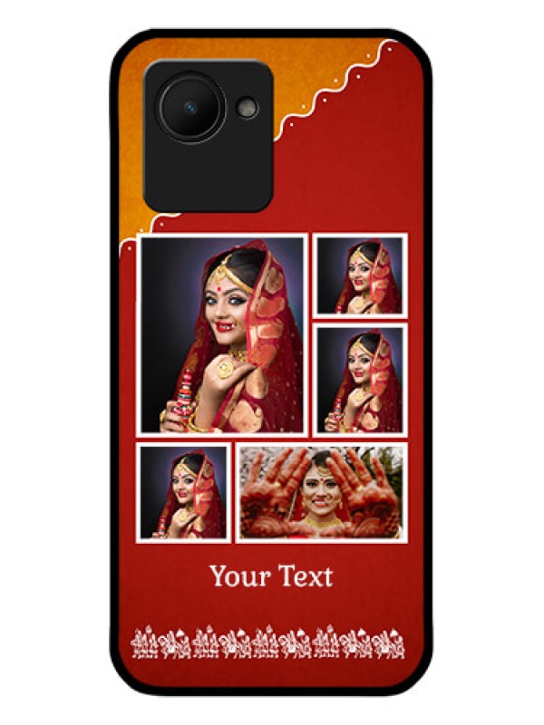 Custom Narzo 50i Prime Personalized Glass Phone Case - Wedding Pic Upload Design