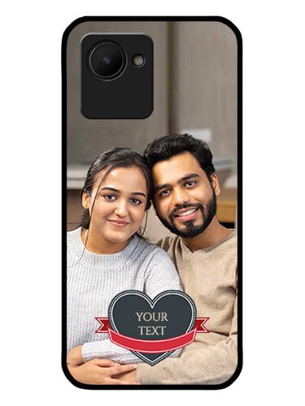Custom Narzo 50i Prime Custom Glass Phone Case - Just Married Couple Design
