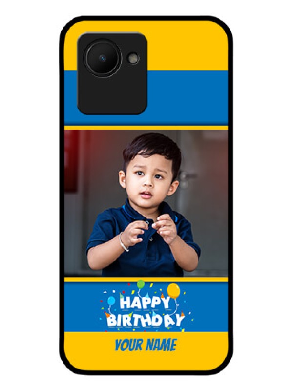 Custom Narzo 50i Prime Custom Glass Mobile Case - Birthday Wishes Design