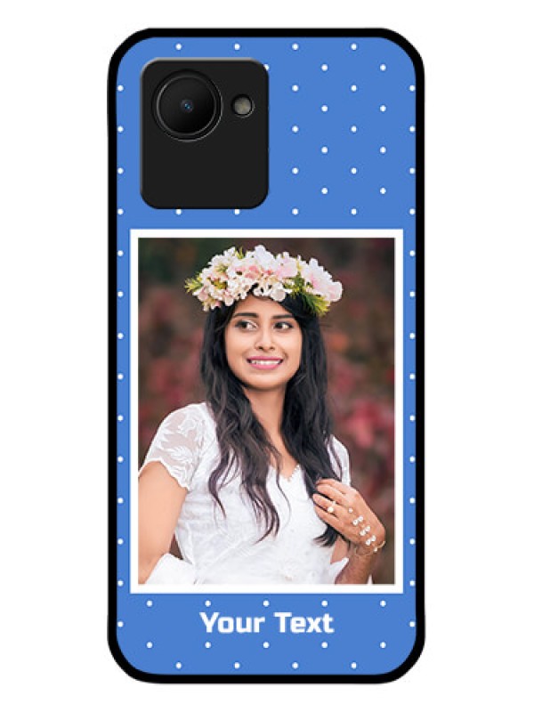 Custom Narzo 50i Prime Photo Printing on Glass Case - Polka dots design