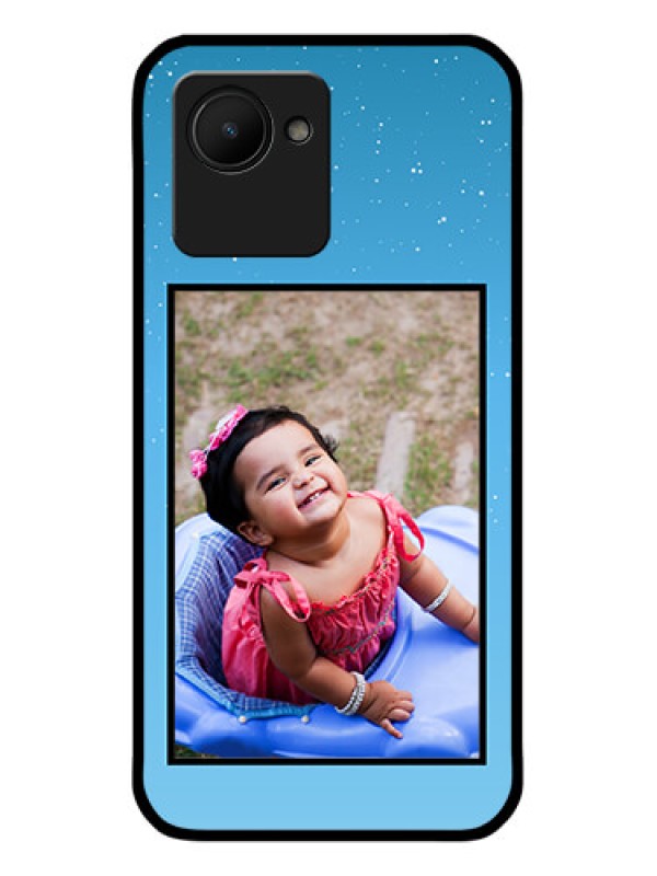 Custom Narzo 50i Prime Custom Glass Mobile Case - Wave Pattern Colorful Design