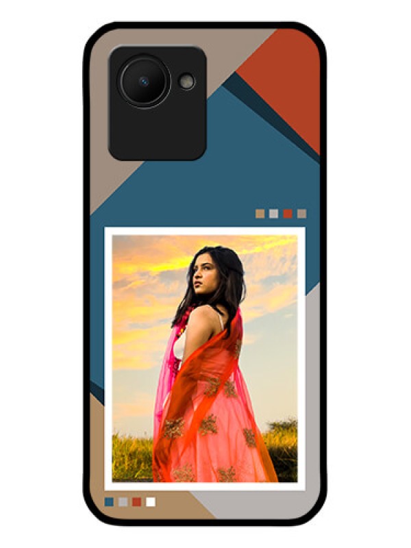 Custom Narzo 50I Prime Personalized Glass Phone Case - Retro color pallet Design