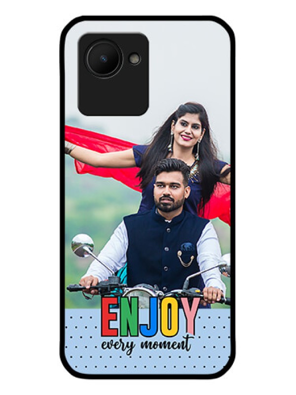 Custom Narzo 50I Prime Photo Printing on Glass Case - Enjoy Every Moment Design