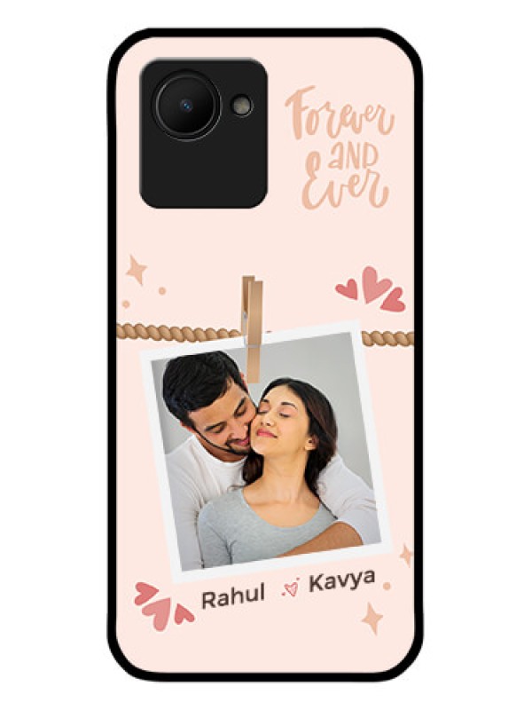 Custom Narzo 50I Prime Custom Glass Phone Case - Forever and ever love Design