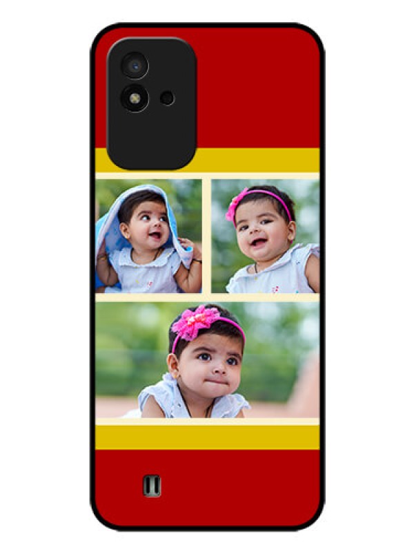 Custom Realme Narzo 50i Custom Glass Mobile Case - Multiple Pic Upload Design