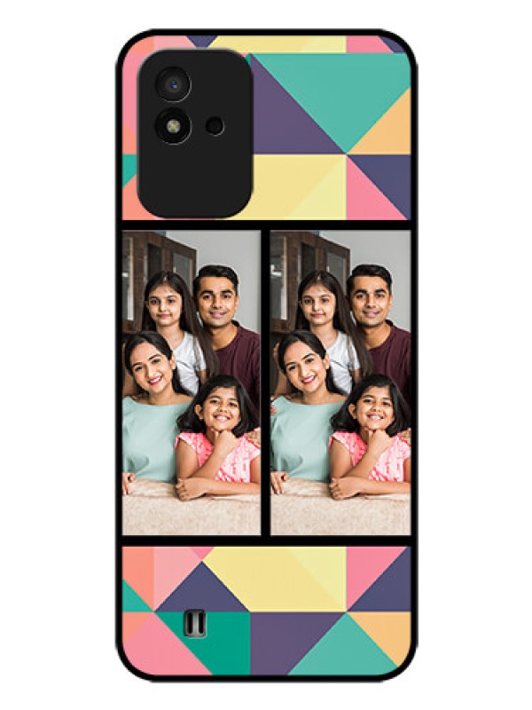 Custom Realme Narzo 50i Custom Glass Phone Case - Bulk Pic Upload Design