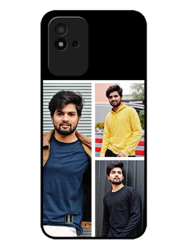 Custom Realme Narzo 50i Photo Printing on Glass Case - Upload Multiple Picture Design