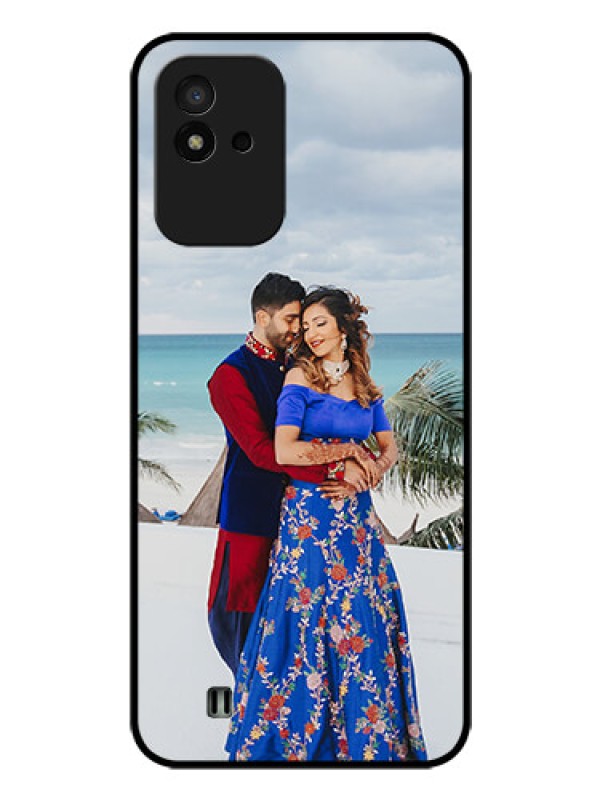 Custom Realme Narzo 50i Photo Printing on Glass Case - Upload Full Picture Design
