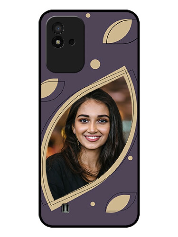 Custom Narzo 50I Custom Glass Mobile Case - Falling Leaf Design