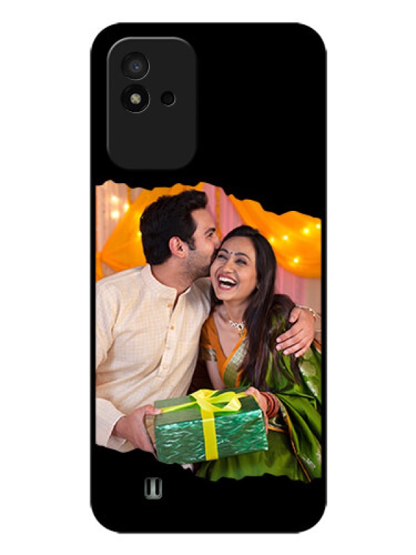 Custom Narzo 50I Custom Glass Phone Case - Tear-off Design