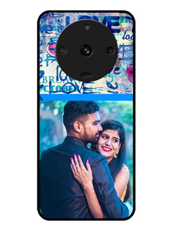 Custom Realme Narzo 60 5G Custom Glass Mobile Case - Colorful Love Design