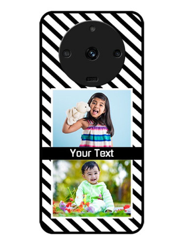 Custom Realme Narzo 60 5G Photo Printing on Glass Case - Black And White Stripes Design