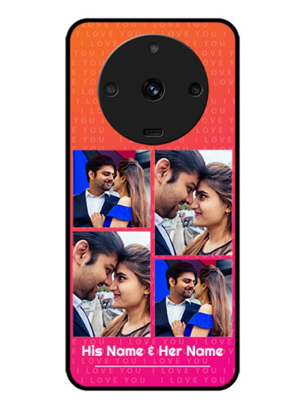 Custom Realme Narzo 60 5G Custom Glass Phone Case - I Love You Pink Design