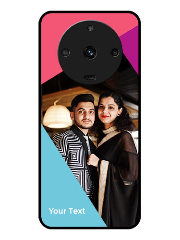 Custom Realme Narzo 60 5G Custom Glass Mobile Case - Stacked Triple colour Design