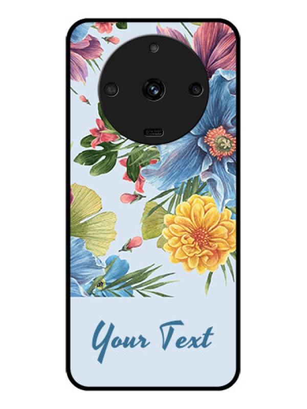Custom Realme Narzo 60 5G Custom Glass Mobile Case - Stunning Watercolored Flowers Painting Design