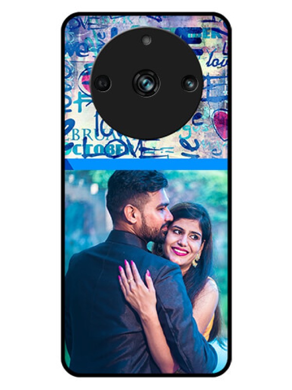 Custom Realme Narzo 60 Pro 5G Custom Glass Mobile Case - Colorful Love Design
