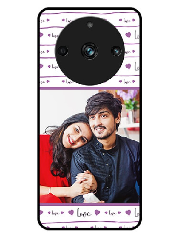 Custom Realme Narzo 60 Pro 5G Custom Glass Mobile Case - Couples Heart Design
