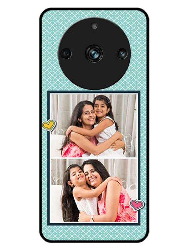 Custom Realme Narzo 60 Pro 5G Custom Glass Phone Case - 2 Image Holder with Pattern Design