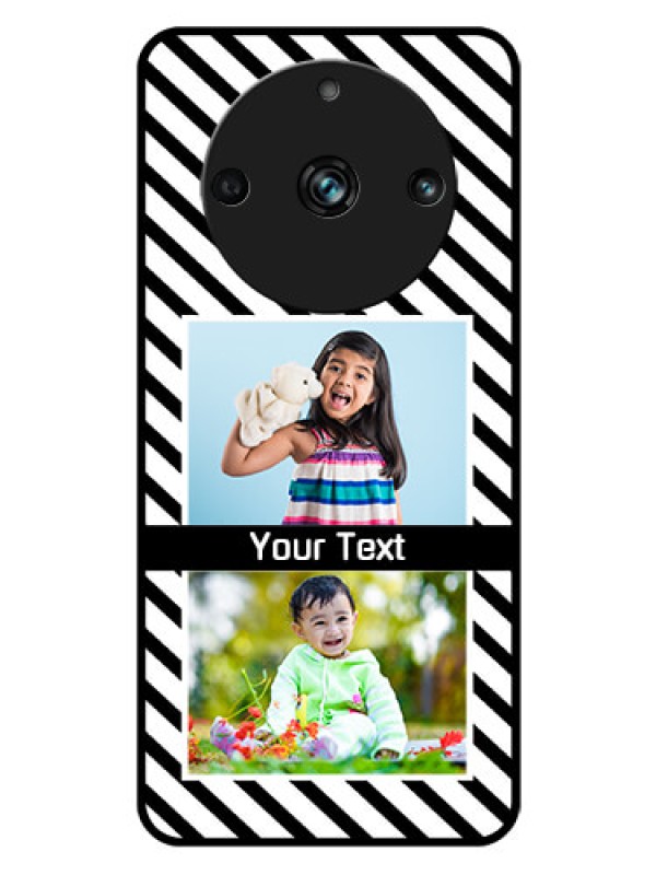 Custom Realme Narzo 60 Pro 5G Photo Printing on Glass Case - Black And White Stripes Design