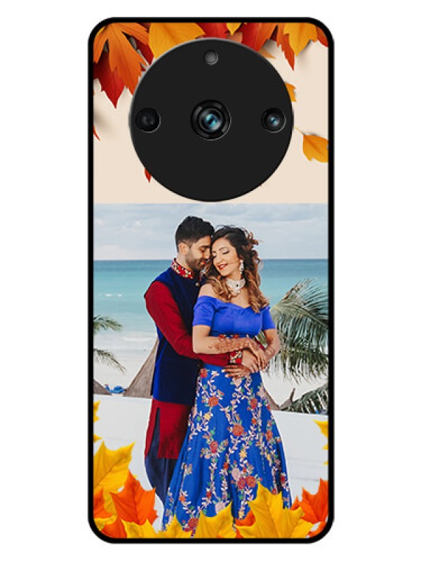 Custom Realme Narzo 60 Pro 5G Photo Printing on Glass Case - Autumn Maple Leaves Design