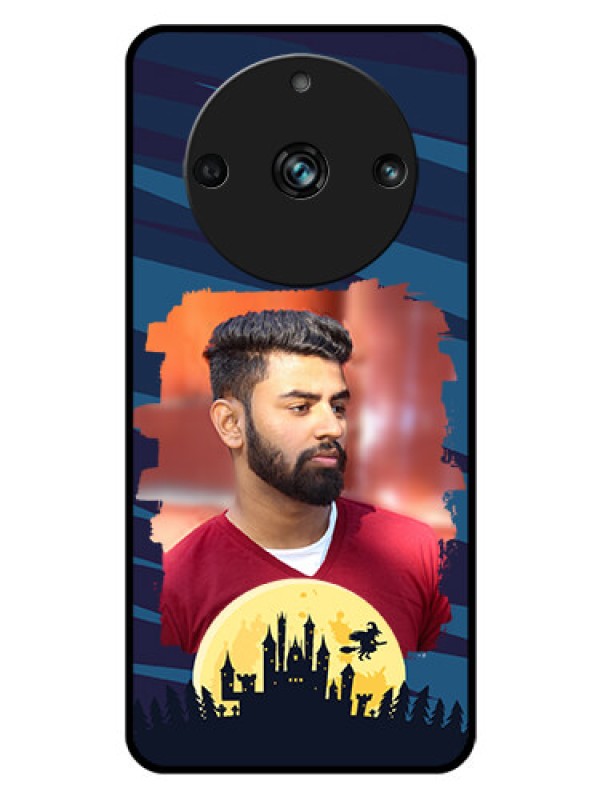 Custom Realme Narzo 60 Pro 5G Photo Printing on Glass Case - Halloween Witch Design
