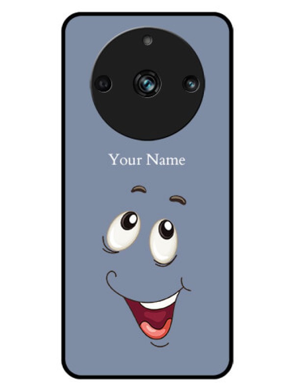 Custom Narzo 60 Pro 5G Photo Printing on Glass Case - Laughing Cartoon Face Design