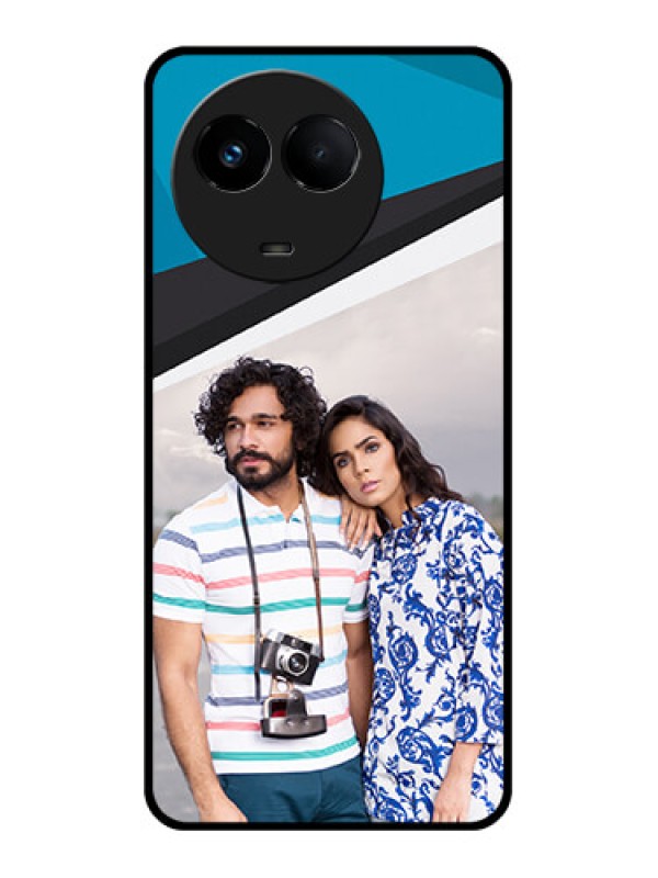 Custom Realme Narzo 60x 5G Photo Printing on Glass Case - Simple Pattern Photo Upload Design