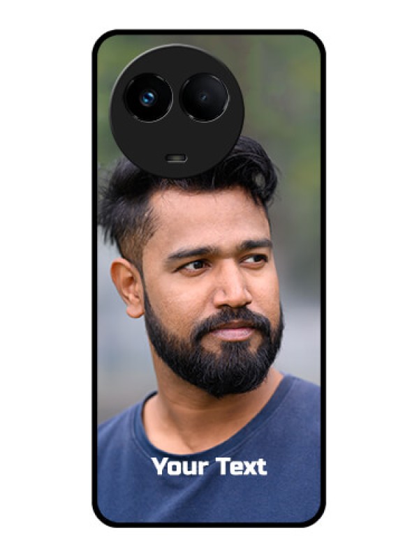 Custom Realme Narzo 60x 5G Glass Mobile Cover: Photo with Text