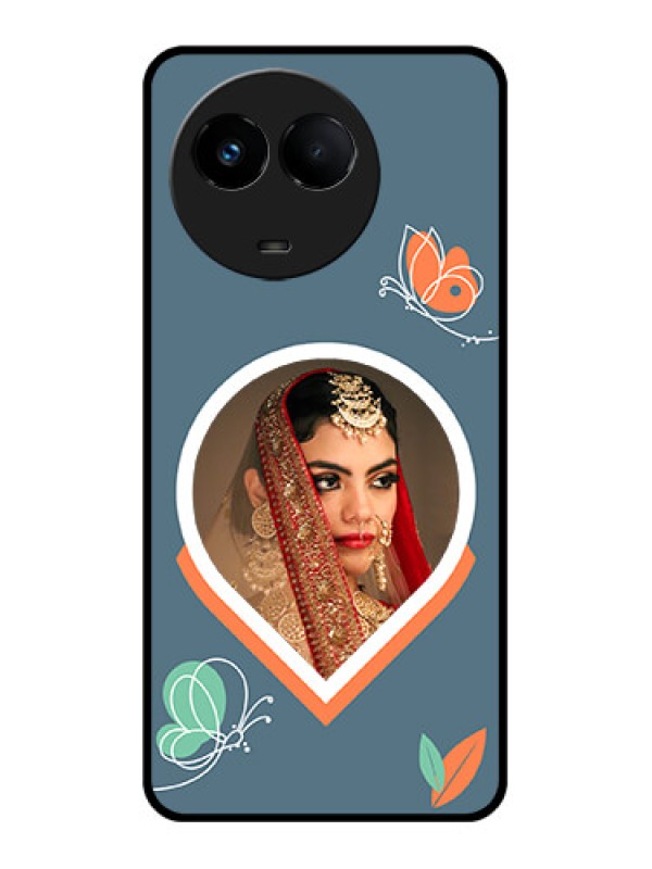 Custom Realme Narzo 60x 5G Custom Glass Mobile Case - Droplet Butterflies Design