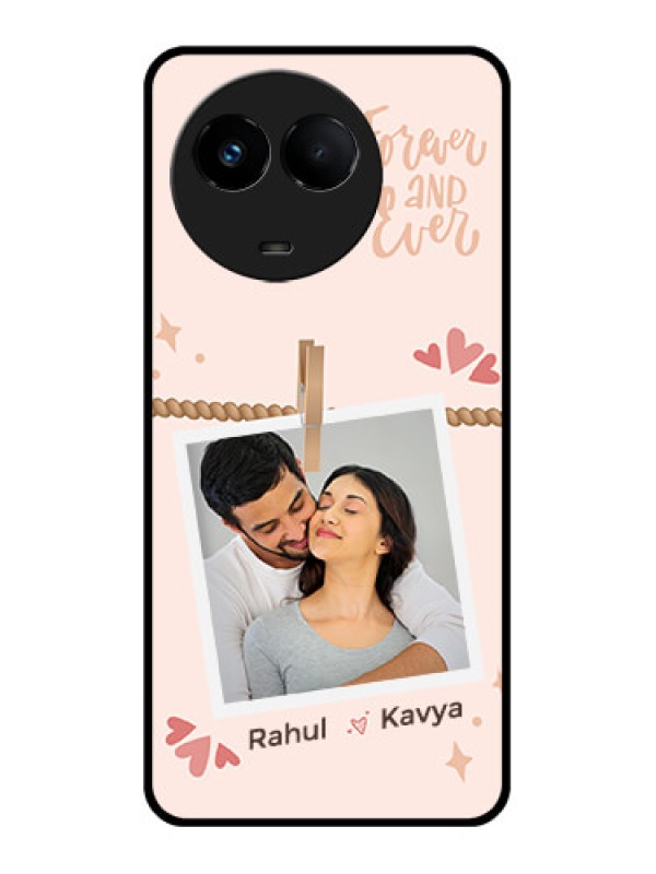 Custom Realme Narzo 60x 5G Custom Glass Phone Case - Forever and ever love Design