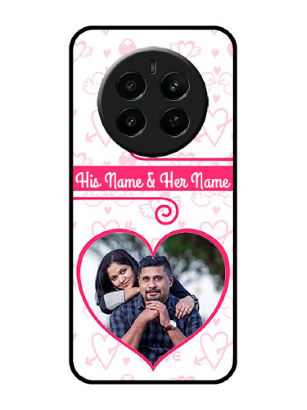 Custom Realme Narzo 70 5G Custom Glass Phone Case - Heart Shape Love Design