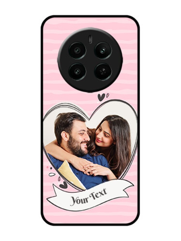 Custom Realme Narzo 70 5G Custom Glass Phone Case - Vintage Heart Design
