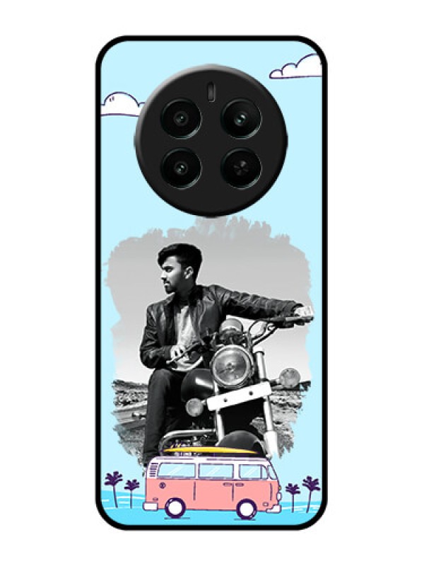 Custom Realme Narzo 70 5G Custom Glass Phone Case - Travel & Adventure Design