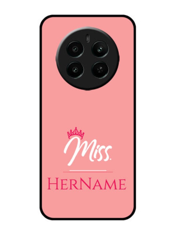 Custom Realme Narzo 70 5G Custom Glass Phone Case - Mrs With Name Design