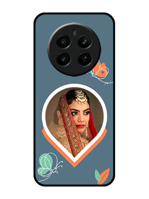 Custom Realme Narzo 70 5G Custom Glass Phone Case - Droplet Butterflies Design