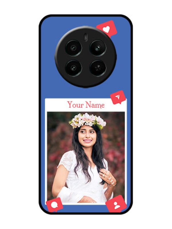 Custom Realme Narzo 70 5G Custom Glass Phone Case - Like Share And Comment Design