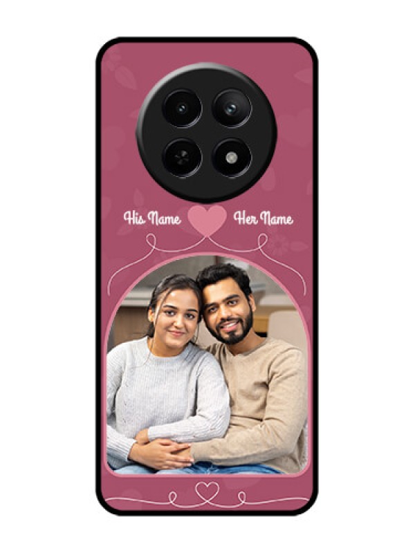 Custom Realme Narzo 70X 5G Custom Glass Phone Case - Love Floral Design