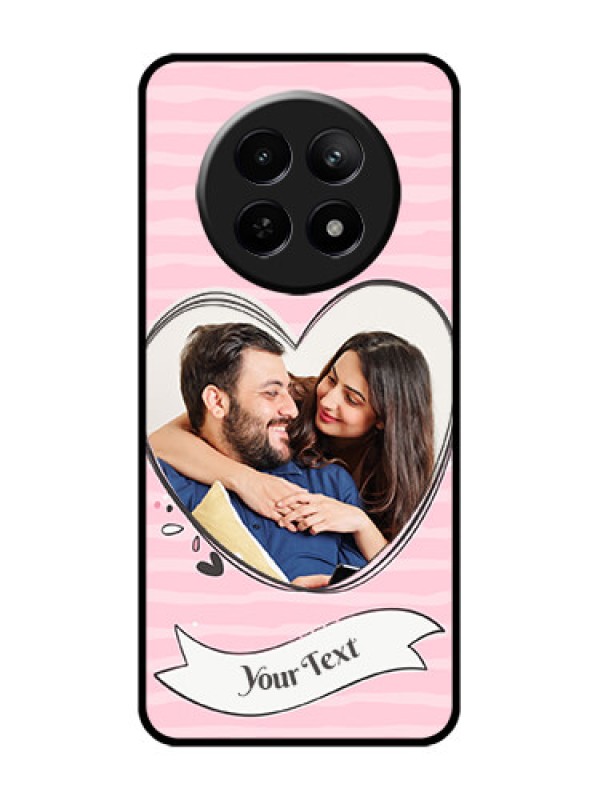 Custom Realme Narzo 70X 5G Custom Glass Phone Case - Vintage Heart Design