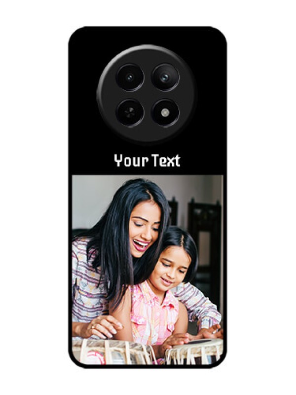 Custom Realme Narzo 70X 5G Custom Glass Phone Case - Photo With Name Design