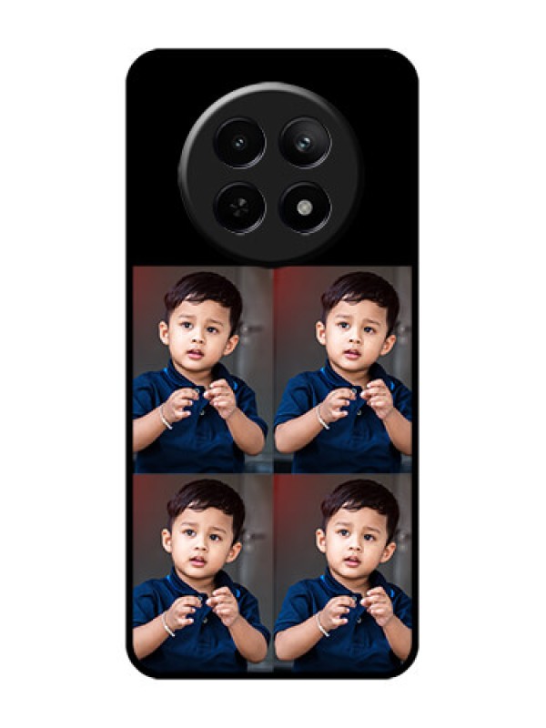 Custom Realme Narzo 70X 5G Custom Glass Phone Case - 4 Image Holder Design