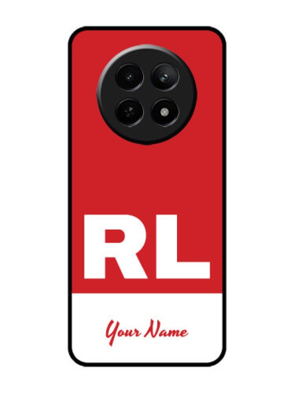 Custom Realme Narzo 70X 5G Custom Glass Phone Case - Dual Tone Custom Text Design